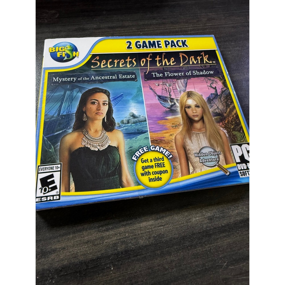 Big Fish Games Secrets of the Dark 2 Game Pack PC DVD Mystery Hidden Object